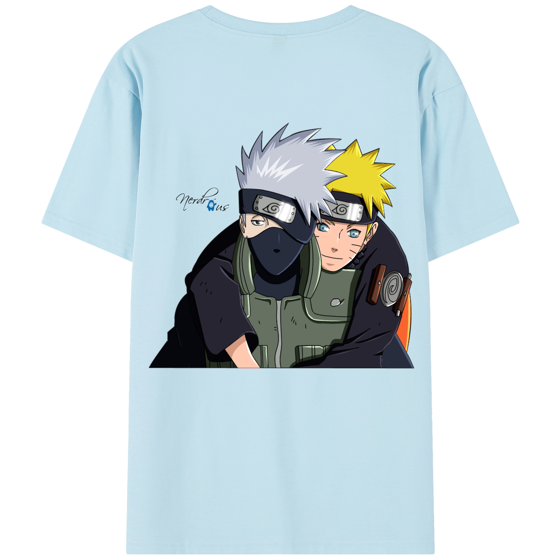（画像用） NARUTO -ナルト- はたけ カカシ Hatake Kakashi 綿100％半袖Tシャツ（背面プリント）